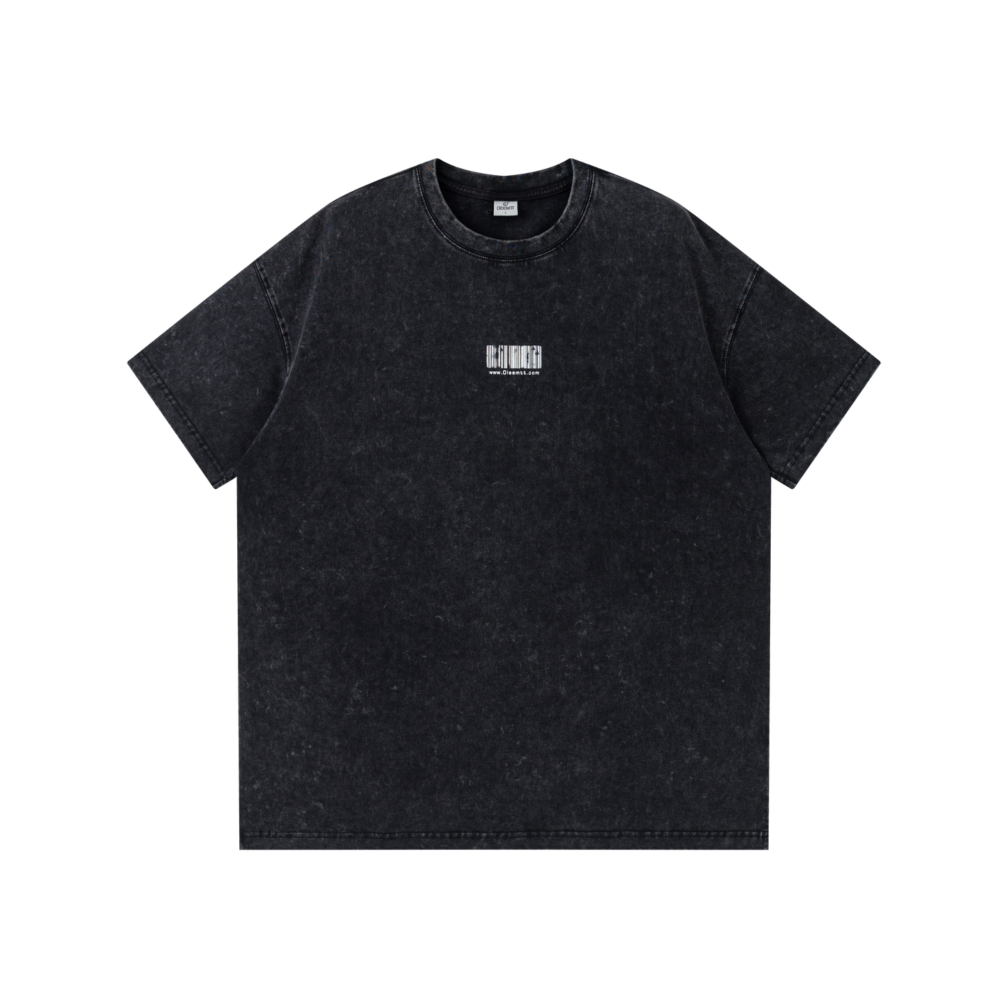 OIEEMTT Unisex Oversized Drop Shoulder Heavy Weight Cotton Tshirt with Neon Print