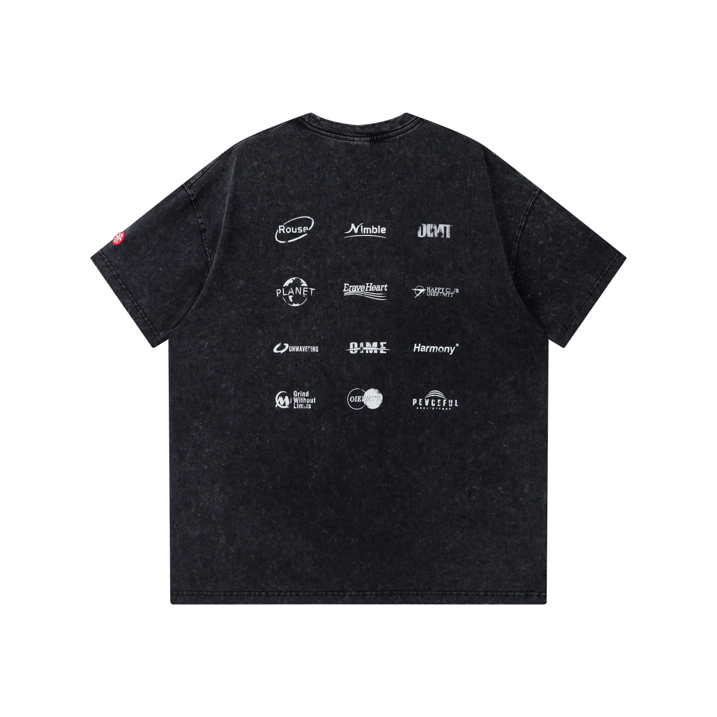 OIEEMTT Unisex Oversized Drop Shoulder Heavy Weight Cotton Tshirt with Neon Print